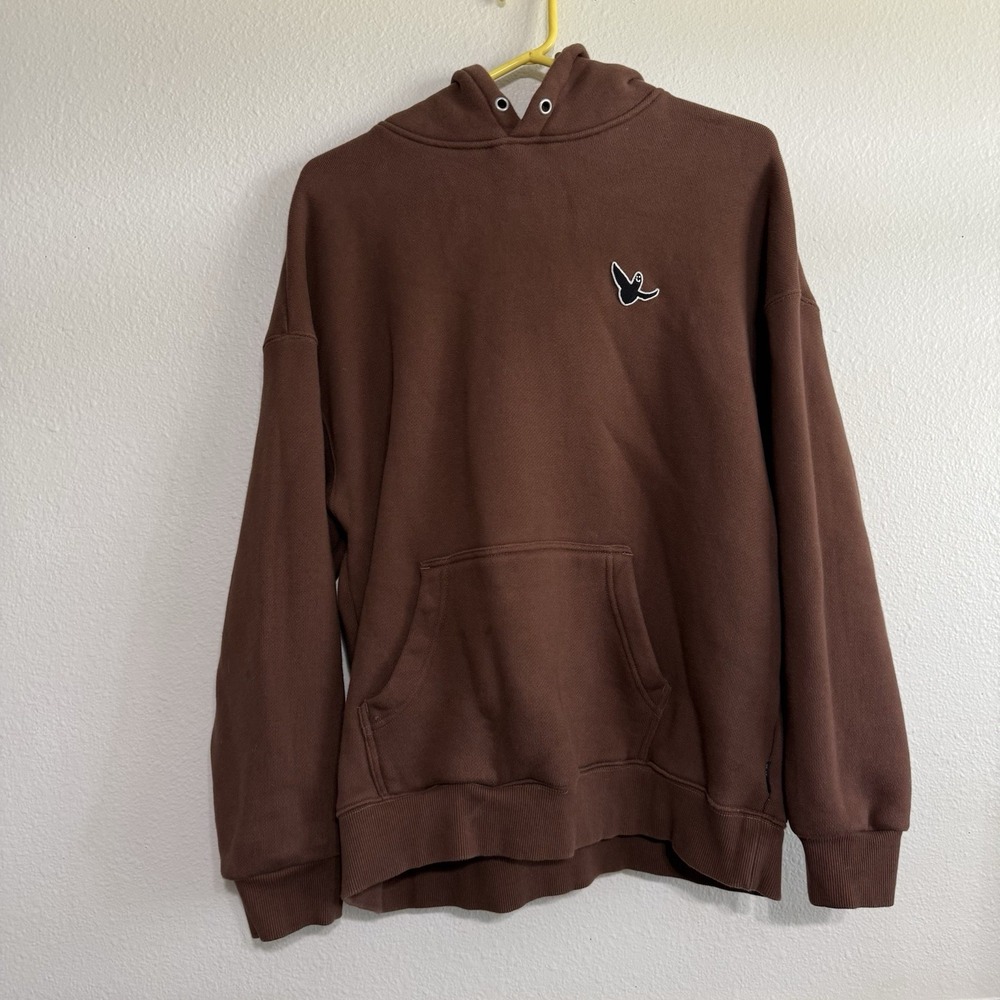 Mark Gonzales Shmoo Hoodie Sweatshirt Large Brown Heavyweight Skater